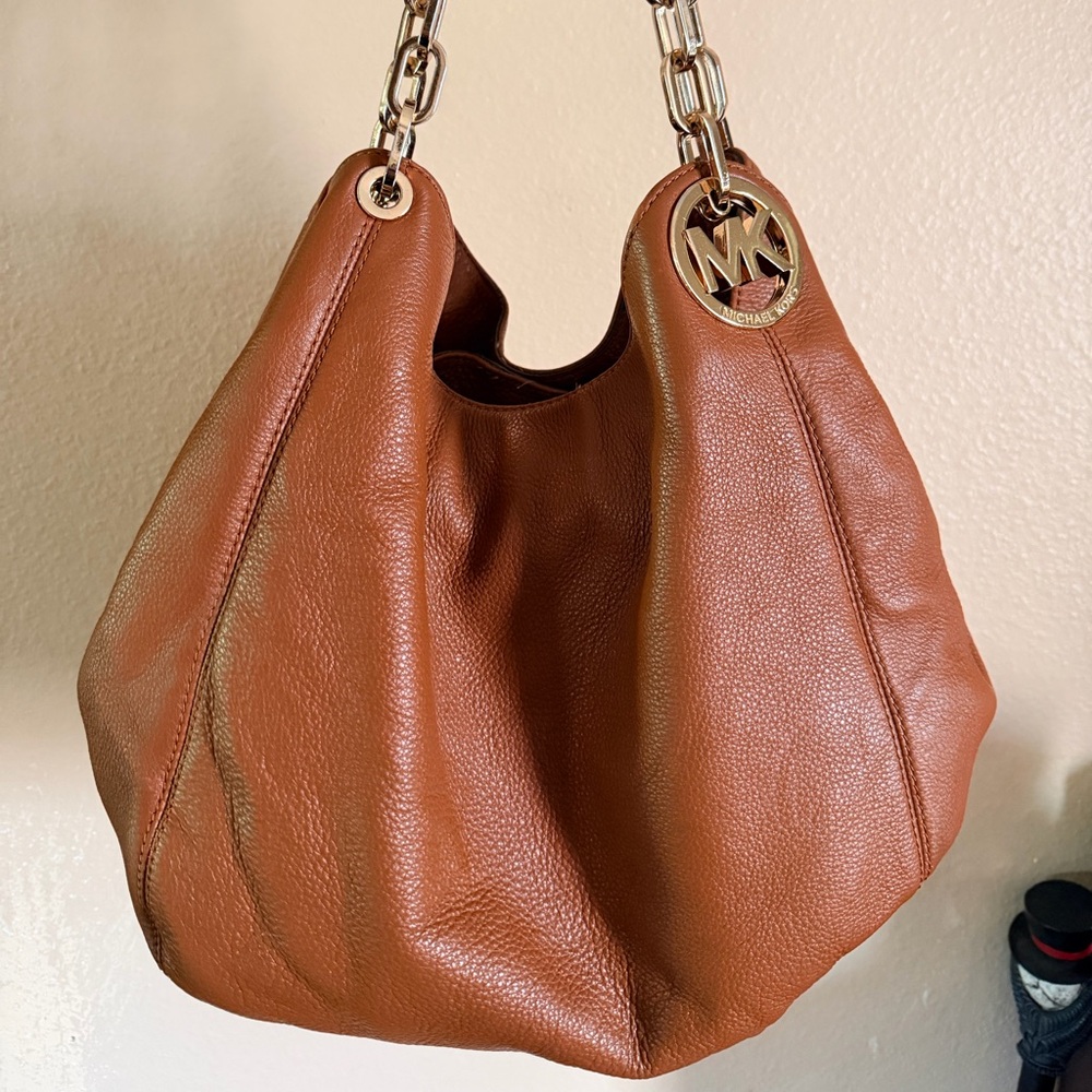 Michael Kors Tan Leather Hobo Bag